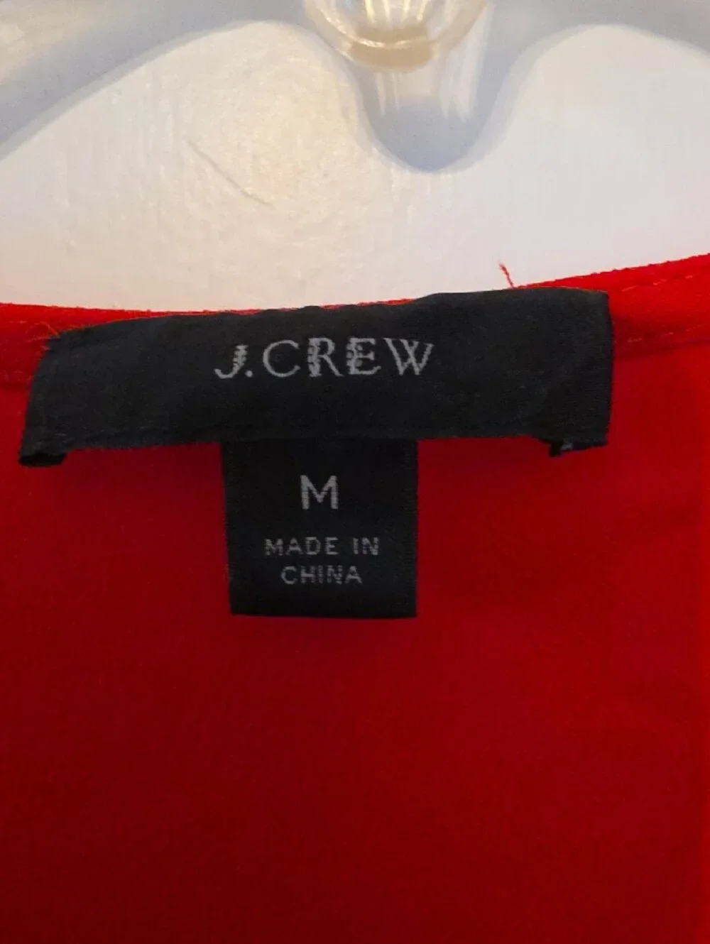 J. Crew Red Ruffle V-Neck Sleeveless Cami